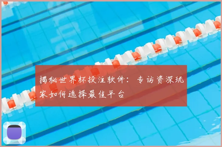 揭秘世界杯投注软件：专访资深玩家如何选择最佳平台